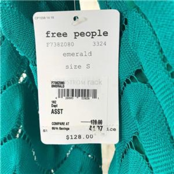 Emerald Green Crochet Lined Mini Bodycon Dress - Picture 6 of 7